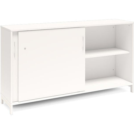 Ergoff Kontorskab DNA, 1600x890 mm, Hvid/Hvid, skydedør 2A4 – Bogreoler & kontorskabe (billede 2)