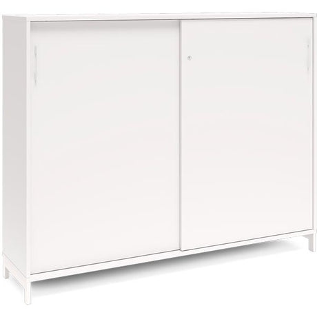 Ergoff Kontorskab DNA, 1600x1275 mm, Hvid/Hvid, skydedør 3A4 – Bogreoler & kontorskabe (billede 1)