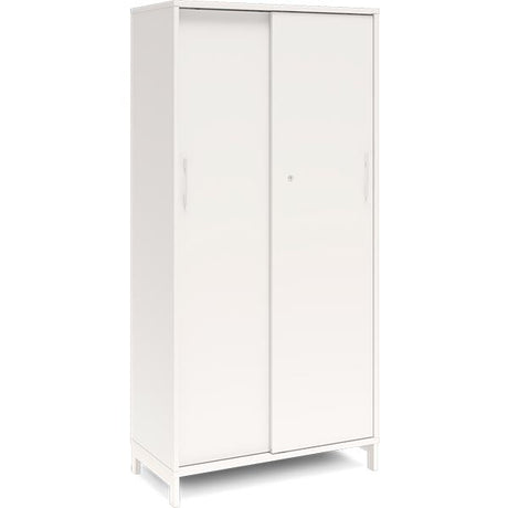 Ergoff Kontorskab DNA, 800x1660 mm, Hvid/Hvid, skydedør 4A4 – Bogreoler & kontorskabe (billede 1)