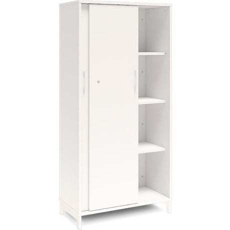 Ergoff Kontorskab DNA, 800x1660 mm, Hvid/Hvid, skydedør 4A4 – Bogreoler & kontorskabe (billede 2)