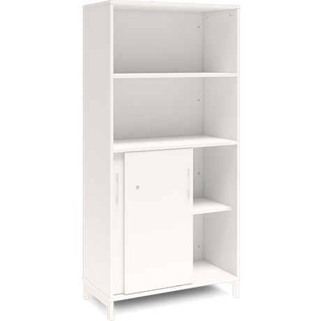 Ergoff Kontorskab DNA, 800x1660 mm, Hvid/Hvid, skydedør 4A4 – Bogreoler & kontorskabe (billede 2)