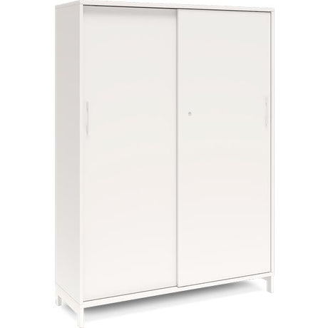 Ergoff Kontorskab DNA, 1200x1660 mm, Hvid/Hvid, skydedør 4A4 – Bogreoler & kontorskabe (billede 1)