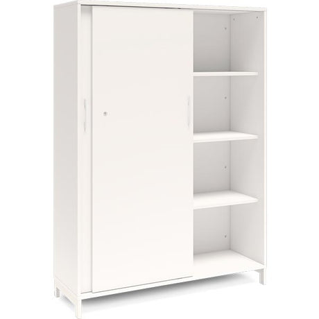 Ergoff Kontorskab DNA, 1200x1660 mm, Hvid/Hvid, skydedør 4A4 – Bogreoler & kontorskabe (billede 2)