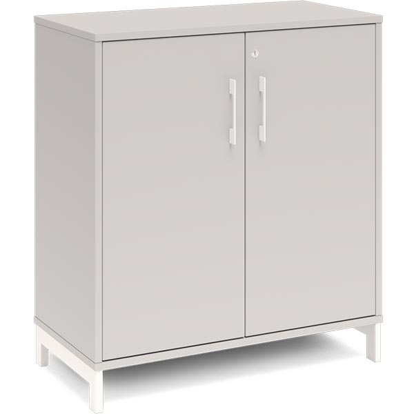 Kontorskab DNA, 800x890 mm, Lys grå/Hvid 2A4/2A4 – image 3