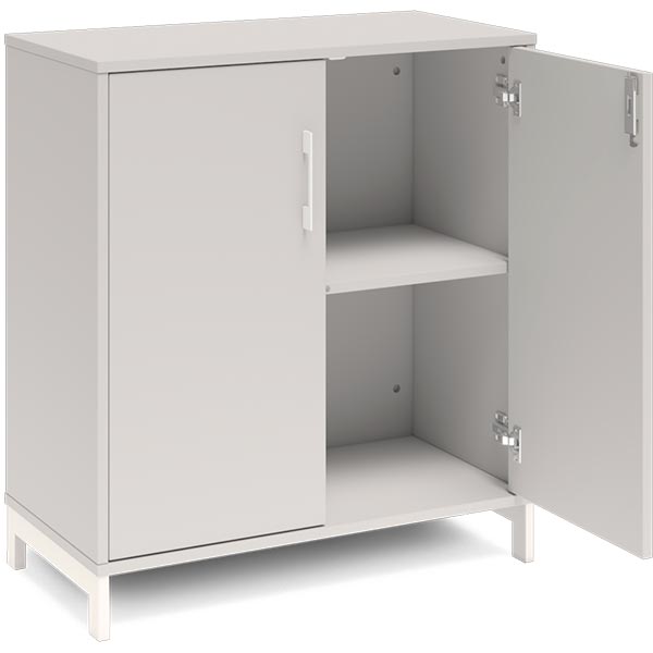 Kontorskab DNA, 800x890 mm, Lys grå/Hvid 2A4/2A4 – image 2