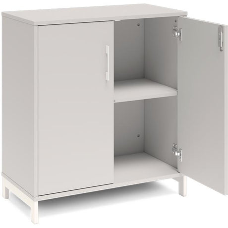 Ergoff Kontorskab DNA, 800x890 mm, Lys grå/Hvid 2A4/2A4 – Bogreoler & kontorskabe (billede 2)