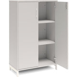 Ergoff Kontorskab DNA, 800x1275 mm, Lys grå/Hvid 3A4 – Bogreoler & kontorskabe (billede 2)