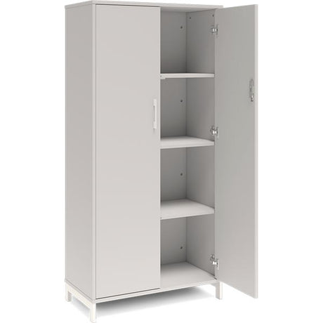 Ergoff Kontorskab DNA, 800x1660 mm, Lys grå/Hvid 4A4 – Bogreoler & kontorskabe (billede 2)
