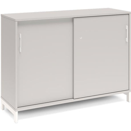 Kontorskab DNA, 1200x890 mm, Lys grå/Hvid, skydedør 2A4 – image 1