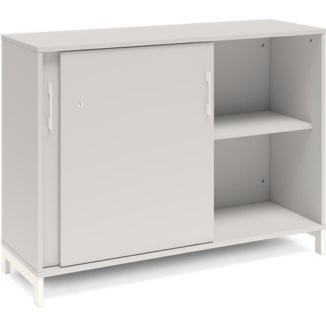 Kontorskab DNA, 1200x890 mm, Lys grå/Hvid, skydedør 2A4 – image 2