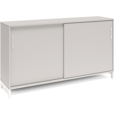 Kontorskab DNA, 1600x890 mm, Lys grå/Hvid, skydedør 2A4 – image 1