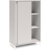 Kontorskab DNA, 800x1275 mm, Lys grå/Hvid, skydedør 3A4 – image 2