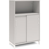 Kontorskab DNA, 800x1275 mm, Lys grå/Hvid, skydedør 3A4 – image 3