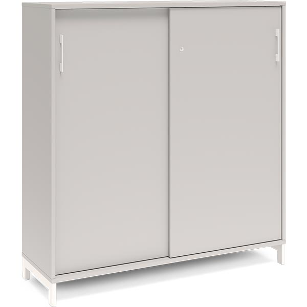 Kontorskab DNA, 1200x1275 mm, Lys grå/Hvid, skydedør 3A4 – image 3