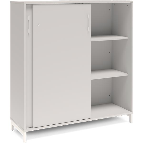 Kontorskab DNA, 1200x1275 mm, Lys grå/Hvid, skydedør 3A4 – image 4