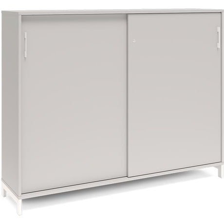 Kontorskab DNA, 1600x1275 mm, Lys grå/Hvid, skydedør 3A4 – image 1