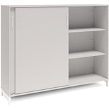 Kontorskab DNA, 1600x1275 mm, Lys grå/Hvid, skydedør 3A4