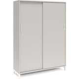 Kontorskab DNA, 1200x1660 mm, Lys grå/Hvid, skydedør 4A4 – image 3