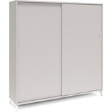 Kontorskab DNA, 1600x1660 mm, Lys grå/Hvid, skydedør 4A4 – image 1