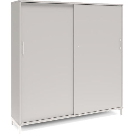 Kontorskab DNA, 1600x1660 mm, Lys grå/Hvid, skydedør 4A4 – image 1