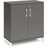 Ergoff Kontorskab DNA, 800x890 mm, Antracit/Hvid 2A4/2A4 – Bogreoler & kontorskabe (billede 1)