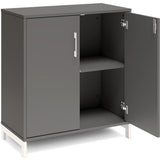 Ergoff Kontorskab DNA, 800x890 mm, Antracit/Hvid 2A4/2A4 – Bogreoler & kontorskabe (billede 2)