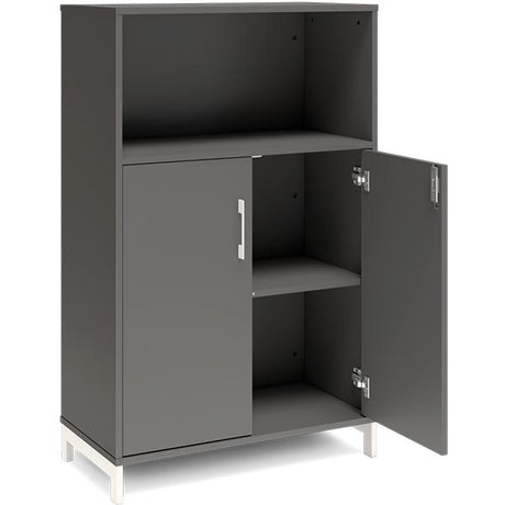 Kontorskab DNA, 800x1275 mm, Antracit/Hvid 3A4/2A4 – image 2