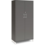 Ergoff Kontorskab DNA, 800x1660 mm, Antracit/Hvid 4A4 – Bogreoler & kontorskabe (billede 1)
