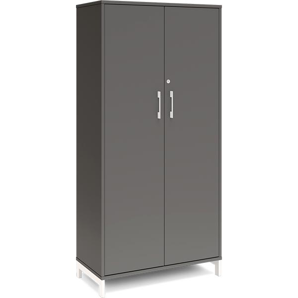 Ergoff Kontorskab DNA, 800x1660 mm, Antracit/Hvid 4A4 – Bogreoler & kontorskabe (billede 1)