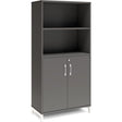 Ergoff Kontorskab DNA, 800x1660 mm, Antracit/Hvid 4A4/2A4 – Bogreoler & kontorskabe (billede 1)