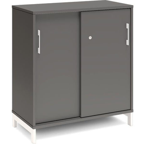 Kontorskab DNA, 800x890 mm, Antracit/Hvid, skydedør 2A4 – image 1