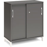 Kontorskab DNA, 800x890 mm, Antracit/Hvid, skydedør 2A4