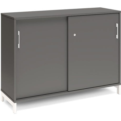 Kontorskab DNA, 1200x890 mm, Antracit/Hvid, skydedør 2A4 – image 1