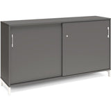 Ergoff Kontorskab DNA, 1600x890 mm, Antracit/Hvid, skydedør 2A4 – Bogreoler & kontorskabe (billede 1)
