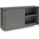 Ergoff Kontorskab DNA, 1600x890 mm, Antracit/Hvid, skydedør 2A4 – Bogreoler & kontorskabe (billede 2)