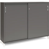 Kontorskab DNA, 1600x1275 mm, Antracit/Hvid, skydedør 3A4 – image 1