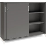 Ergoff Kontorskab DNA, 1600x1275 mm, Antracit/Hvid, skydedør 3A4 – Bogreoler & kontorskabe (billede 2)