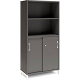 Kontorskab DNA, 800x1660 mm, Antracit/Hvid, skydedør 4A4 – image 1