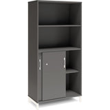 Kontorskab DNA, 800x1660 mm, Antracit/Hvid, skydedør 4A4