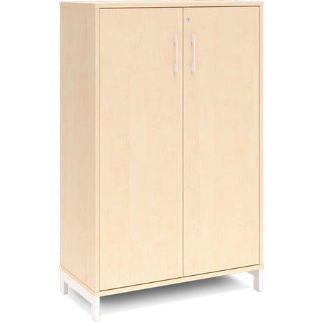 Ergoff Kontorskab DNA, 800x1275 mm, Birk/Hvid 3A4 – Bogreoler & kontorskabe (billede 1)