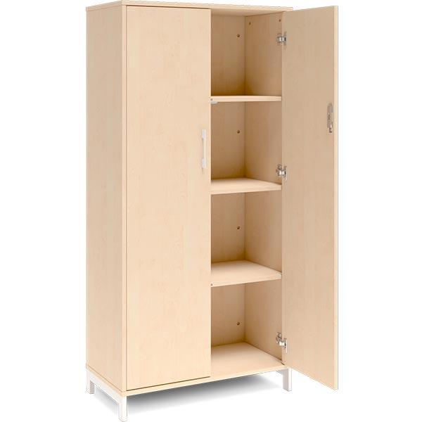 Ergoff Kontorskab DNA, 800x1660 mm, Birk/Hvid 4A4 – Bogreoler & kontorskabe (billede 2)