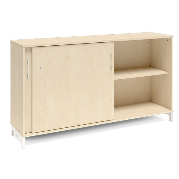 Ergoff Kontorskab DNA, 1600x890 mm, Birk/Hvid 2A4 – Bogreoler & kontorskabe (billede 2)