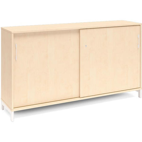 Ergoff Kontorskab DNA, 1600x890 mm, Birk/Hvid 2A4 – Bogreoler & kontorskabe (billede 1)