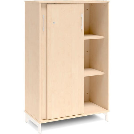 Ergoff Kontorskab DNA, 800x1275 mm, Birk/Hvid 3A4 – Bogreoler & kontorskabe (billede 2)