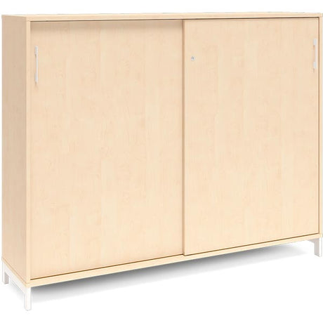 Ergoff Kontorskab DNA, 1600x1275 mm, Birk/Hvid 3A4 – Bogreoler & kontorskabe (billede 1)