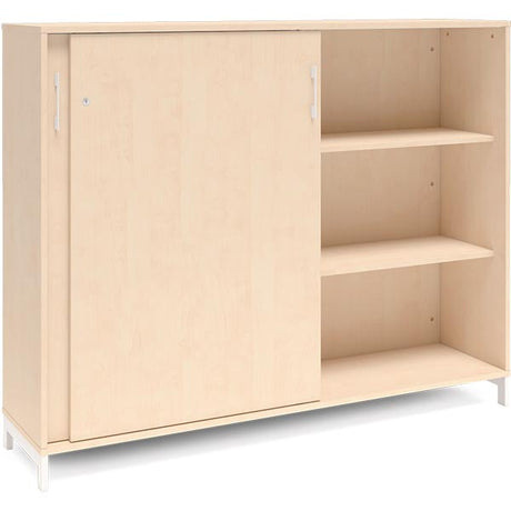 Ergoff Kontorskab DNA, 1600x1275 mm, Birk/Hvid 3A4 – Bogreoler & kontorskabe (billede 2)