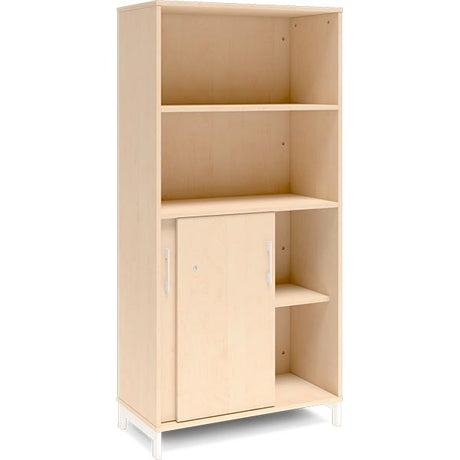 Ergoff Kontorskab DNA, 800x1660 mm, Birk/Hvid 4A4 – Bogreoler & kontorskabe (billede 2)