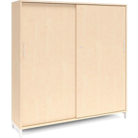 Ergoff Kontorskab DNA, 1600x1660 mm, Birk/Hvid 4A4 – Bogreoler & kontorskabe (billede 1)