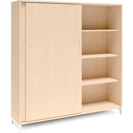 Ergoff Kontorskab DNA, 1600x1660 mm, Birk/Hvid 4A4 – Bogreoler & kontorskabe (billede 2)