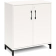 Ergoff Kontorskab DNA, 800x890 mm, Hvid/Sort 2A4/2A4 – Bogreoler & kontorskabe (billede 1)